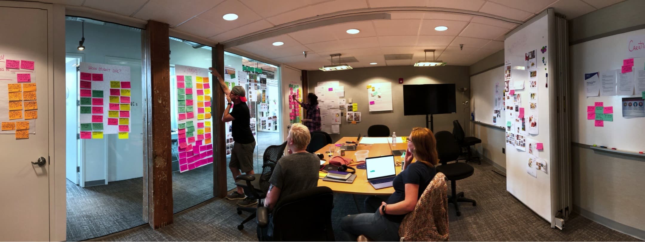 Workers in an office presentation